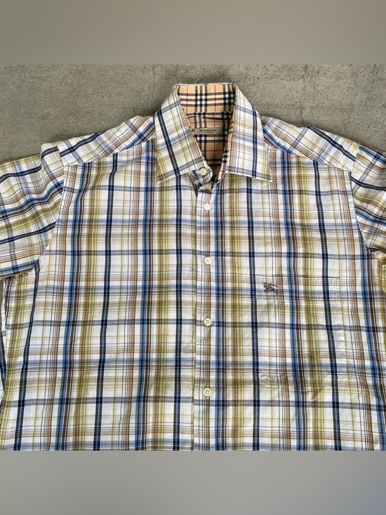 Vintage Burberry London Men’s Plaid Nova Check Button Down Shirt - Picture 2 of 6